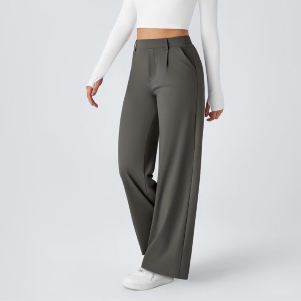 NWT HALARA Flex DayStretch High Waisted Side Pocket Straight Leg Work Pants SP